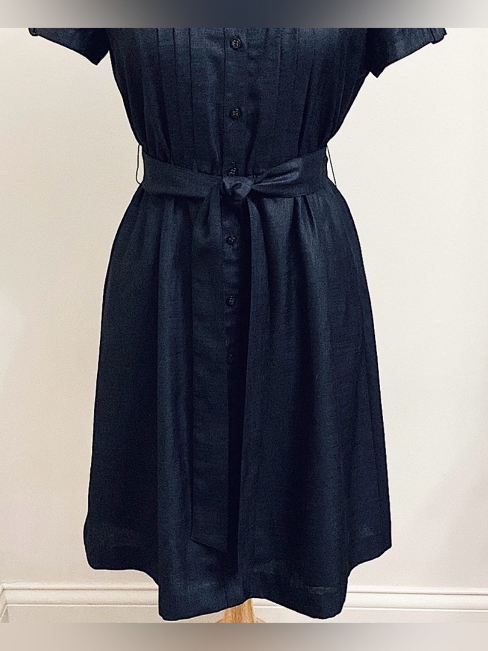 Leilian Original Japan Blue SZ 8 Elegant Quiet Luxury Minimalist Chic Dress - Picture 3 of 15